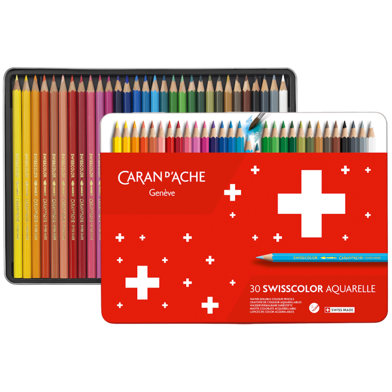 SWISSCOLOR Aquarelle Pencil Tin (30pc)