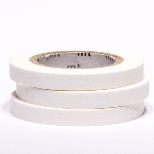 Washi Masking Tape Matte White Slim Set (3pc) Washi Masking Tape Matte White Slim Set (3pc)