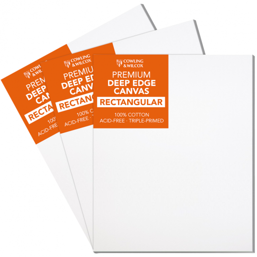 Cotton Deep Edge Rectangular Canvas Pack (3pc) Cotton Deep Edge Rectangular Canvas Pack (3pc)