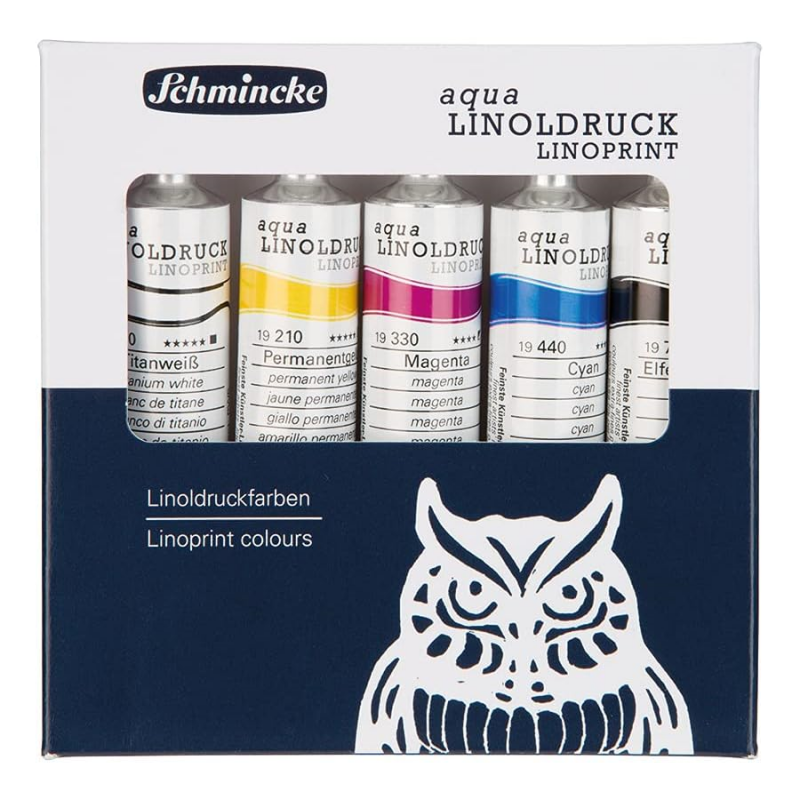 Aqua Linoprint Ink Set (5 x 20ml)