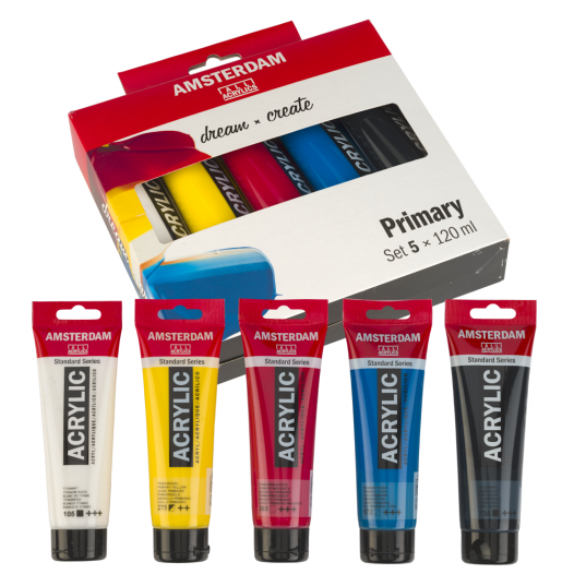 Amsterdam Standard Acrylic Primary Set (5 x 120ml) Amsterdam Standard Acrylic Primary Set (5 x 120ml)