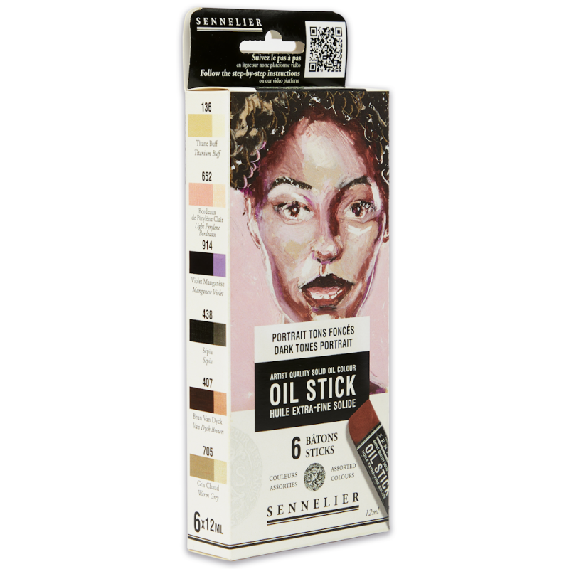 Artists' Mini Oil Stick Dark Portrait Set (6pc)