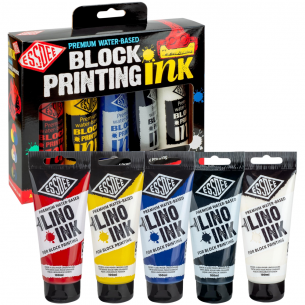 Premium Block Printing Ink Primary Set (5pc)