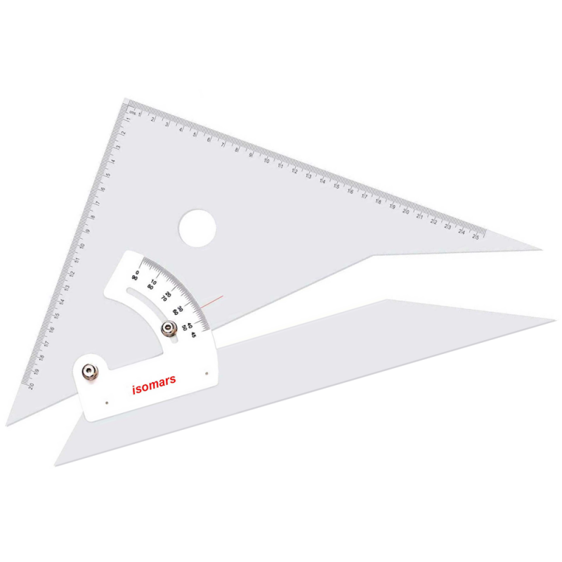 Adjustable 12" Set Square (no markings)
