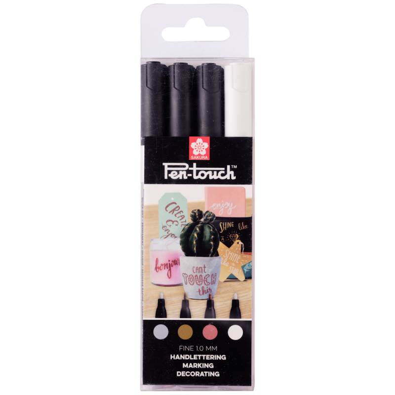 Pen-Touch Marker Metallic Set (4pc)