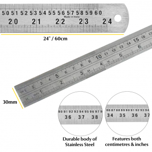 24" Stainless Steel Ruler 24" Stainless Steel Ruler