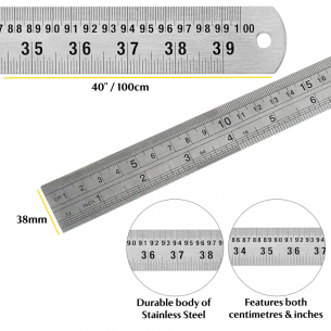 Stainless Steel 40" Ruler Stainless Steel 40" Ruler