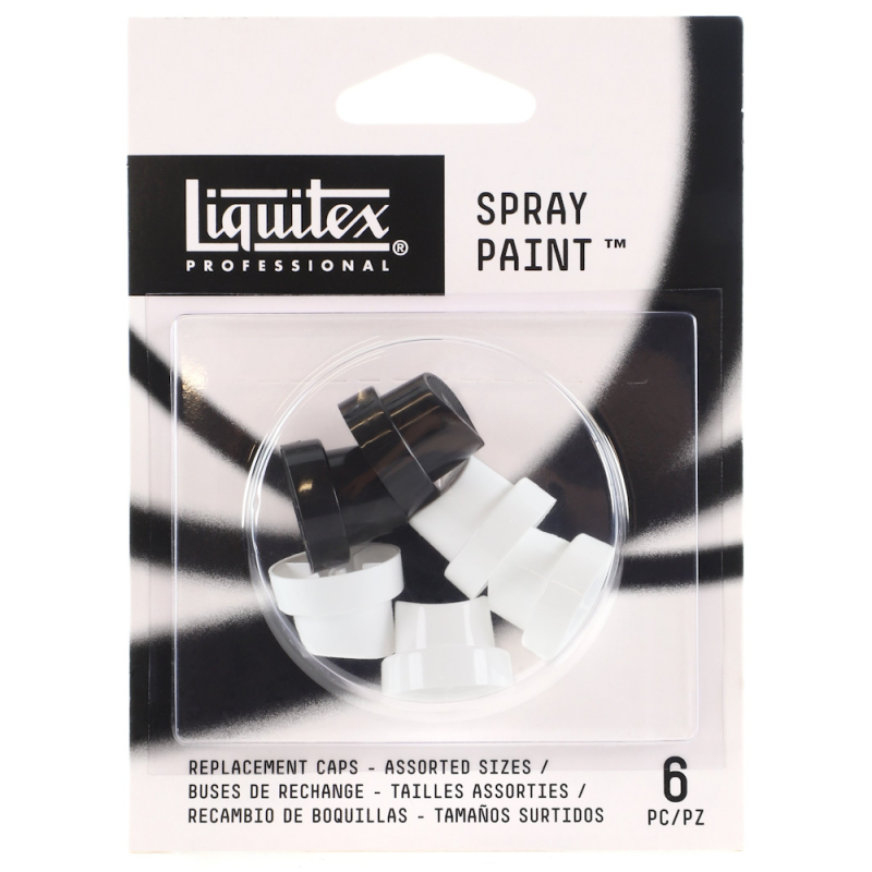 Pro Acrylic Spray Paint Assorted Caps (6pc)