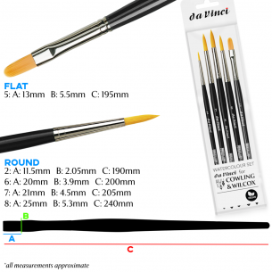 Exclusive Da Vinci Watercolour Brush Set Exclusive Da Vinci Watercolour Brush Set