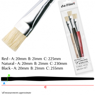 Exclusive Da Vinci Triple Hog Brush Set Exclusive Da Vinci Triple Hog Brush Set