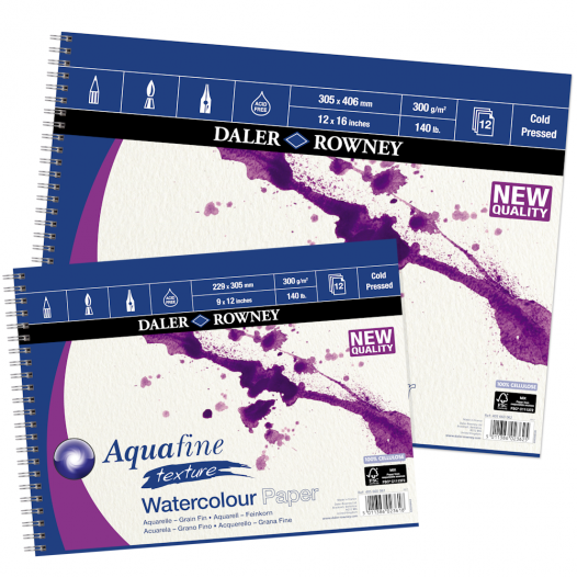 Aquafine Texture Watercolour Spiral Pads Aquafine Texture Watercolour Spiral Pads