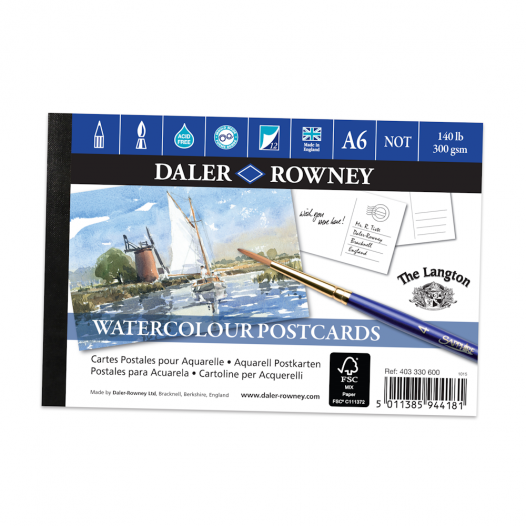 Langton Watercolour Postcard Pad Langton Watercolour Postcard Pad