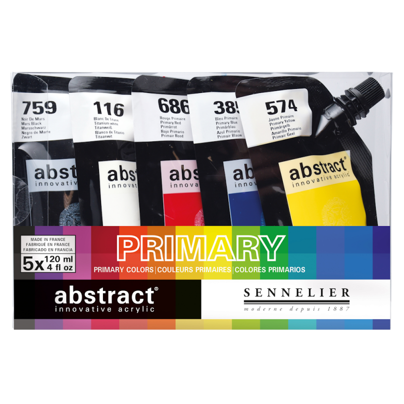 Abstract Heavy Body Acrylics Primary Set