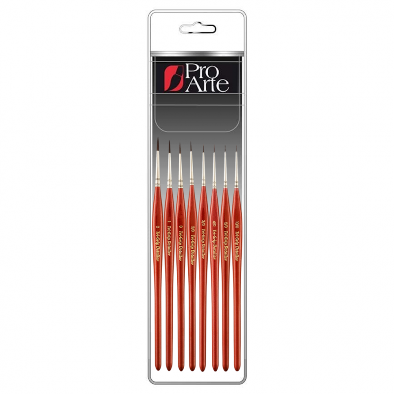 Miniature TriGrip Detailer Brush Set (8pc)
