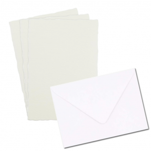 Deckled Watercolour Card & Envelope Set (10pc)