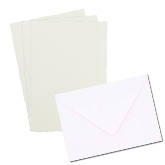 Deckled Watercolour Card & Envelope Set (10pc)