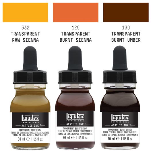 Pro Acrylic Ink Transparent Set (3pc) Pro Acrylic Ink Transparent Set (3pc)