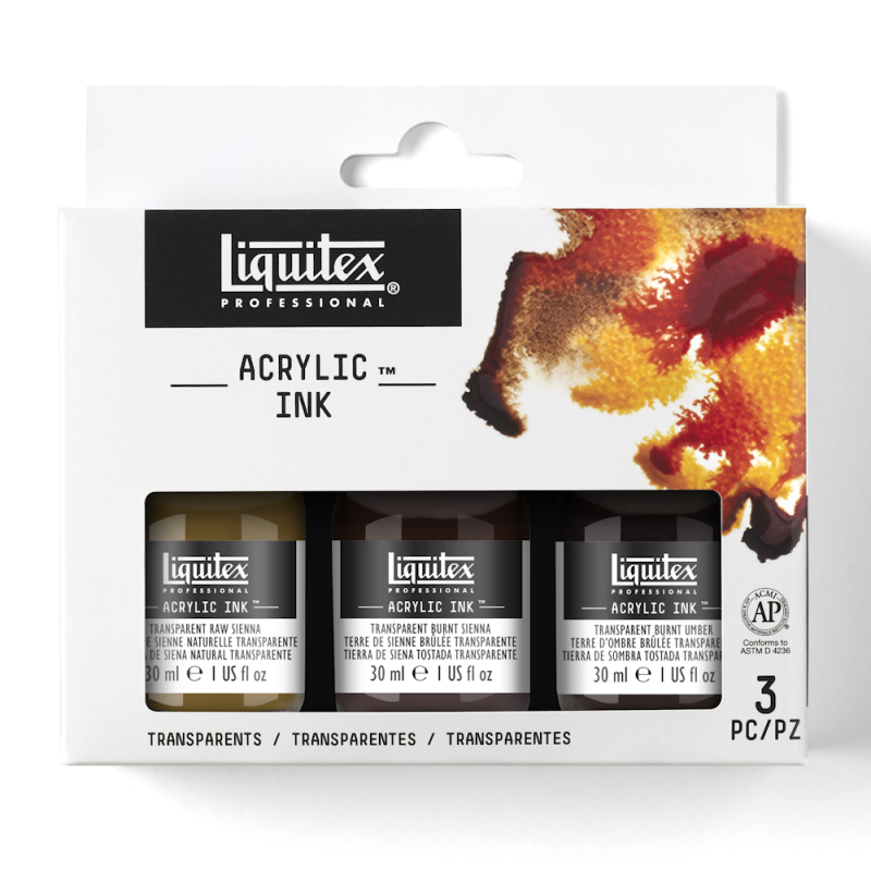 Pro Acrylic Ink Transparent Set (3pc)