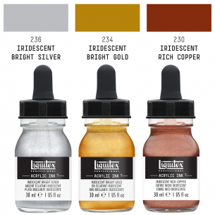 Pro Acrylic Ink Iridescent Set (3pc) Pro Acrylic Ink Iridescent Set (3pc)