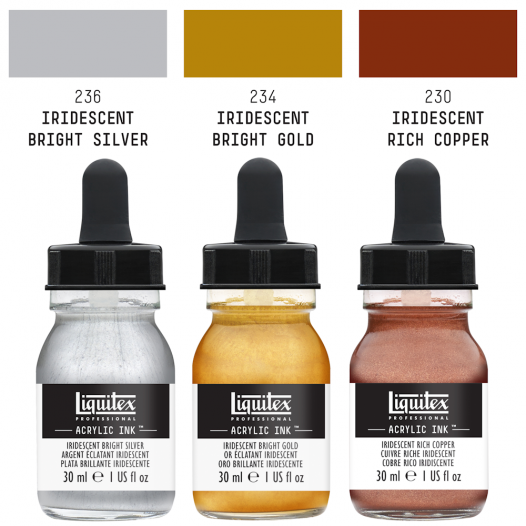 Pro Acrylic Ink Iridescent Set (3pc) Pro Acrylic Ink Iridescent Set (3pc)