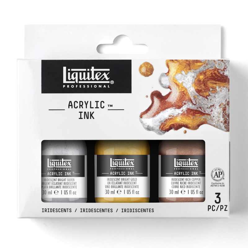 Pro Acrylic Ink Iridescent Set (3pc)