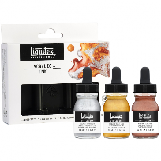 Pro Acrylic Ink Iridescent Set (3pc) Pro Acrylic Ink Iridescent Set (3pc)