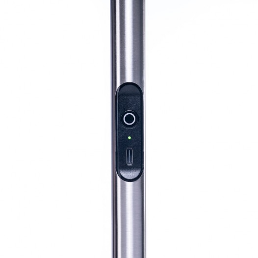 Slimline 4 Brushed Steel Floor Lamp