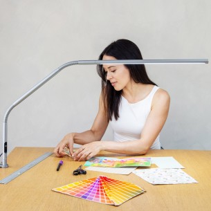 Slimline 4 Ice Grey Table Lamp