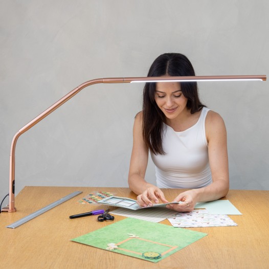 Slimline 4 Rose Gold Table Lamp
