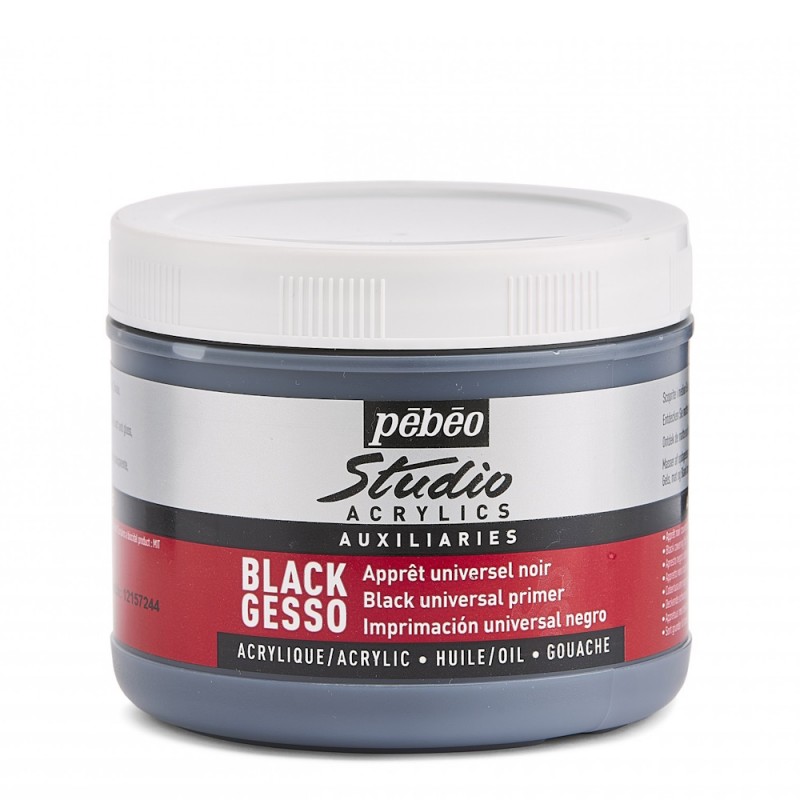 Studio Acrylics Black Gesso (500ml)