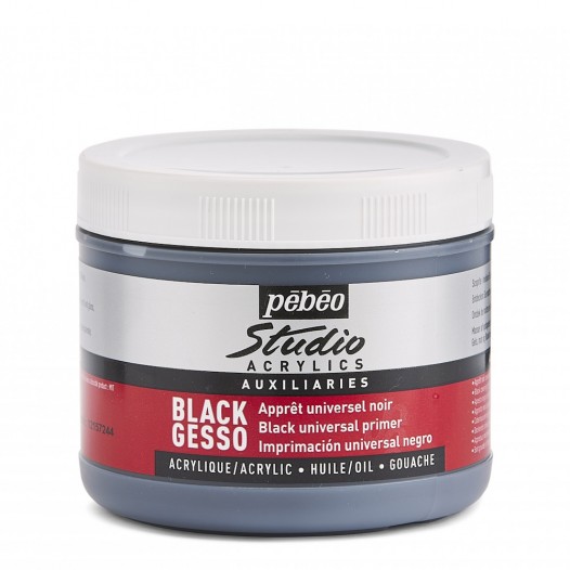 Studio Acrylics Black Gesso (500ml)