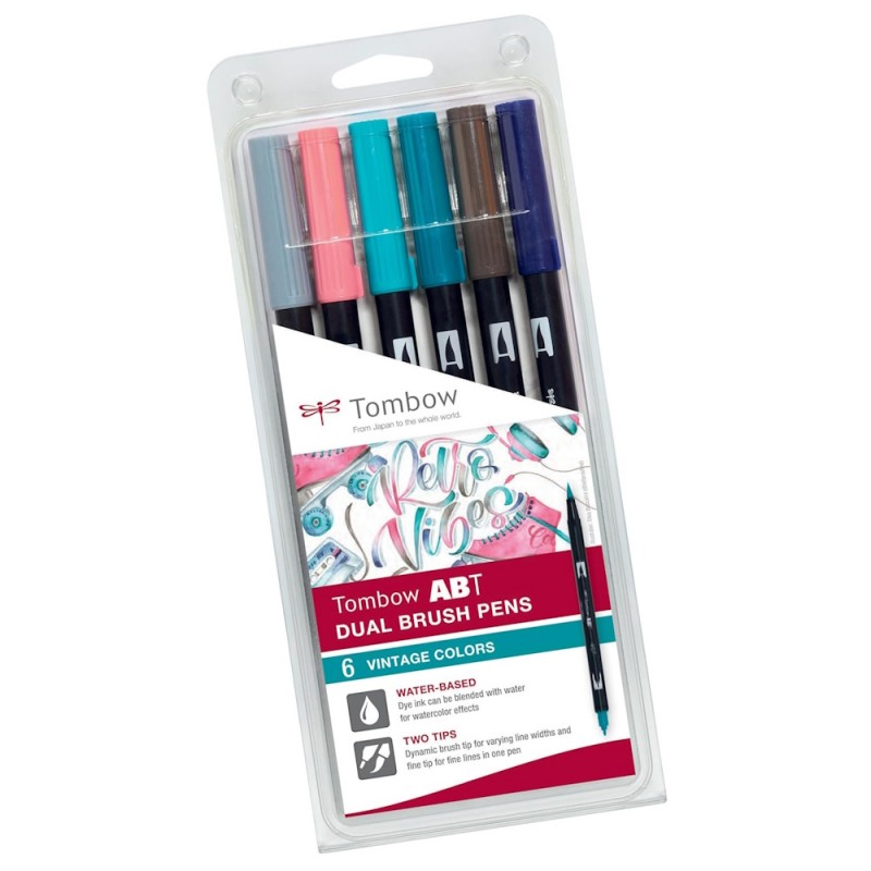 ABT Dual Brush Pen Vintage Wallet (6pc)