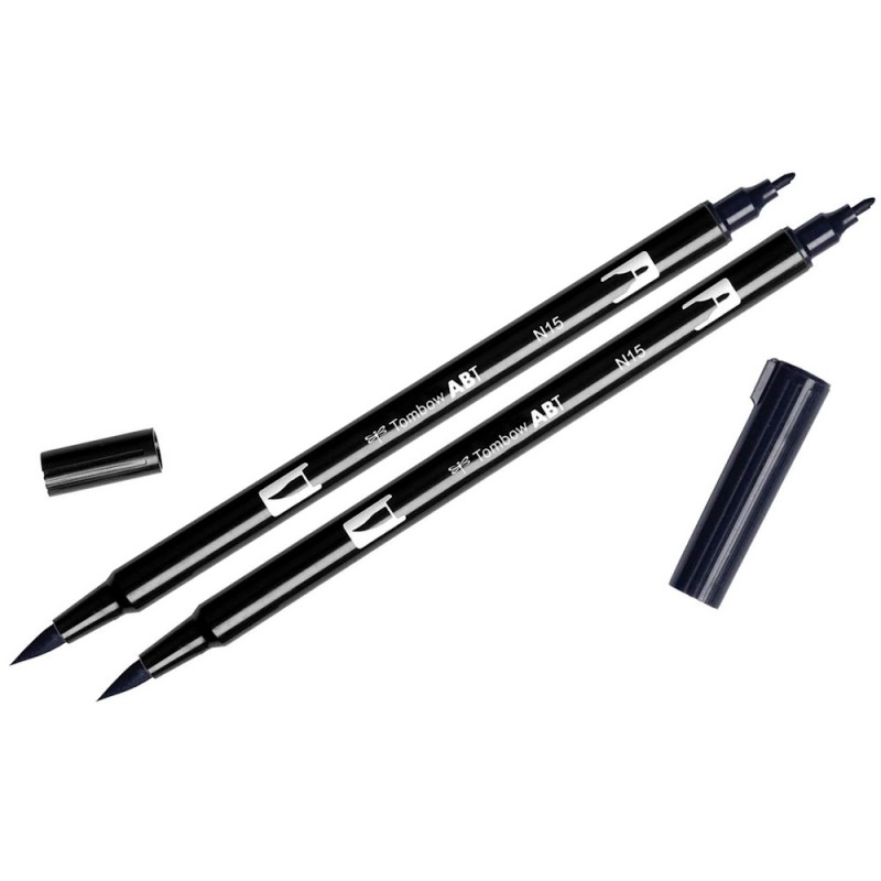ABT Dual Brush Pen Black Twin Pack