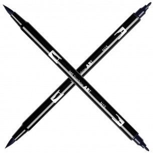 ABT Dual Brush Pen Black Twin Pack ABT Dual Brush Pen Black Twin Pack