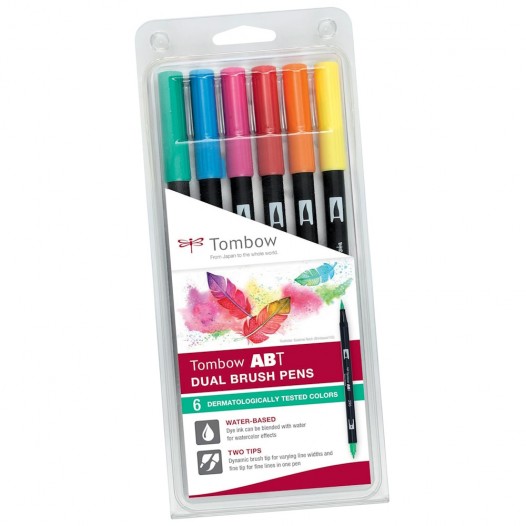 ABT Dual Brush Pen Dermatologically Tested Wallet (6pc)