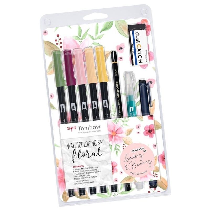 ABT Dual Brush Pen Floral Watercolour Set