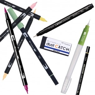 ABT Dual Brush Pen Floral Watercolour Set