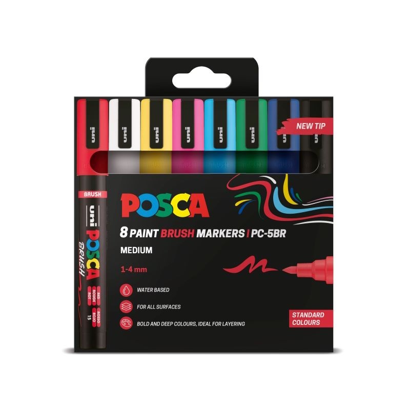 POSCA PC-5BR Standard Colour Set (8pc)