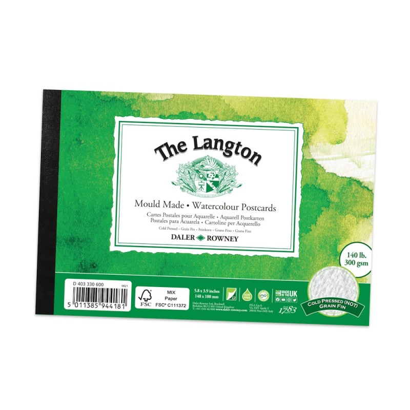 The Langton Watercolour Postcard Pad