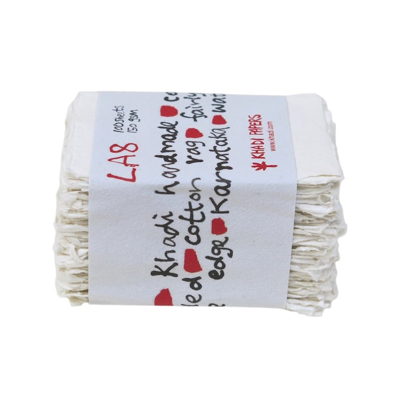 White Rag 150gsm A8 Paper Pack (100pc)