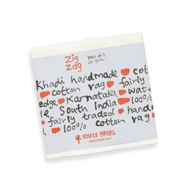 White Rag ZigZag Cards (10pc)