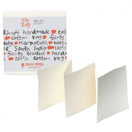 White Rag ZigZag Cards (10pc)