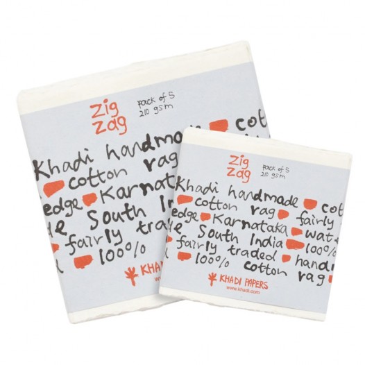 White Rag ZigZag Cards (10pc)