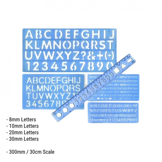 Lettering Stencil Set (5pc)