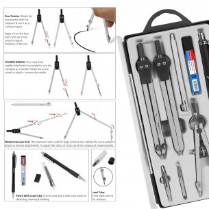 Technical Compass Set (9pc) Technical Compass Set (9pc)