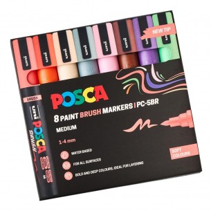POSCA PC-5BR Soft Colour Set (8pc) POSCA PC-5BR Soft Colour Set (8pc)
