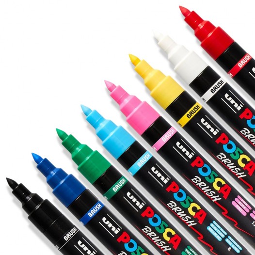 POSCA PC-5BR Standard Colour Set (8pc)