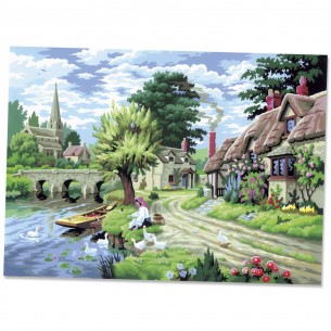 Duck Feeding Adult Paint By Numbers Set Duck Feeding Adult Paint By Numbers Set