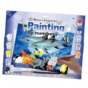 Dolphins Junior Paint By Numbers Set Dolphins Junior Paint By Numbers Set