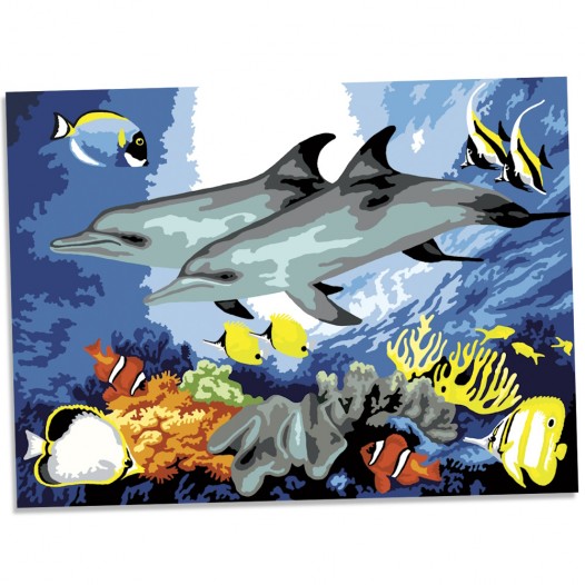 Dolphins Junior Paint By Numbers Set